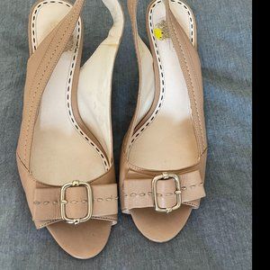 Coach peep toe slingbacks